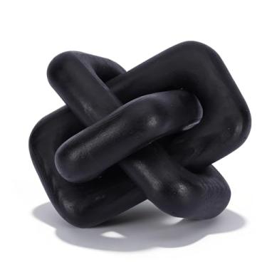 Imagem de oliruim Decoração de nó de madeira decoração boêmia nó esculpido à mão decoração de mesa de centro preto adequado para casa moderna, quarto, sala de estar, casa de fazenda, mesa de jantar, decoração