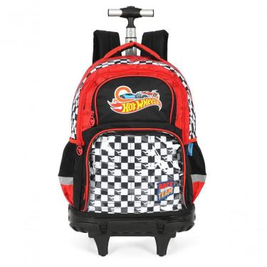 Imagem de Mochila Com Rodas Hot Wheels Vermelho - único Vermelho