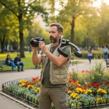 Imagem de suporte de ombro estendido estabilizador TD-400 p/ câmera - Lumen