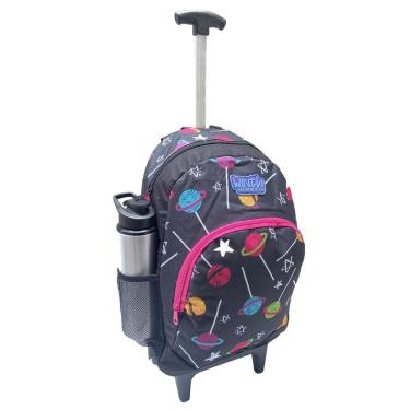Imagem de Mochila De Rodinhas Juvenil Feminina Viagens Escola