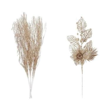 Imagem de Flores Artificiais Buquê De Frutas Vermelhas Decoração Para Árvore De 