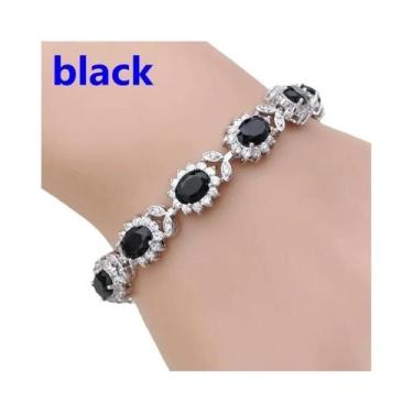 Imagem de Pulseira Elegante De Cristal E Pedras Preciosas Para Mulheres, Joia Ch