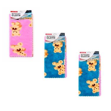 Imagem de KIT 12 Pano Microfibra Estampado Infantil 30x30 cm Toalha Multiuso Dom