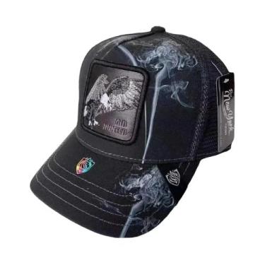 Imagem de Boné Trucker Unissex Ajustável Com Estampa Gradiente De Animais, Respi