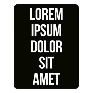Imagem de Kit 10 Placas Decorativa - Lorem Ipsum Dolor Sit Amet - Sinalizo