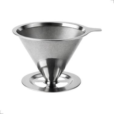 Imagem de Filtro Coador De Café Aço Inoxidável Sem Papel Reutilizável - Oi Vida