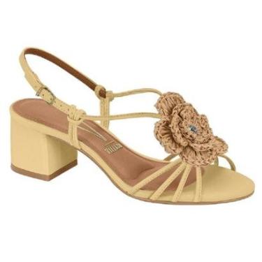 Imagem de SANDALIA VIZZANO SALTO BLOCO MEDIO FLOR REF 6291.1193.7286-Feminino