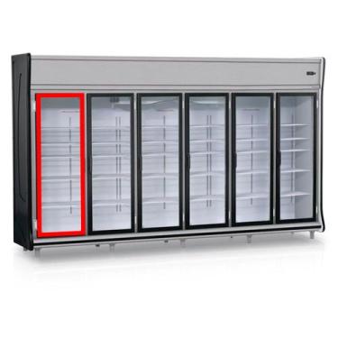 Imagem de Borracha Geladeira Expositora Vertical Fricon Porta 47x145cm, Preto