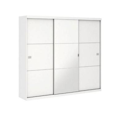 Imagem de Guarda-roupa Casal Kappesberg 3 Portas 3 Gavetas Branco S743, Branco