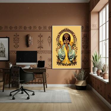 Imagem de Quadro Oxum - Divindade dos Rios e Cachoeiras - 70x50cm