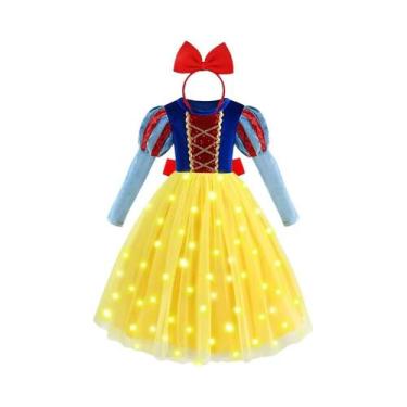 Imagem de Fantasia De Halloween Para Meninas, Vestido De Tule Da Branca De Neve,