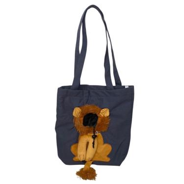 Imagem de Bolsa Transporte Gato Cachorro Pet Animal Estimacao Estampa Leao Passeio Ombro Caminhada Ventilada Viagem