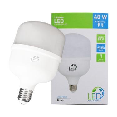 Imagem de Lâmpada LED Super Bulbo 40W 6500K Economia 85% Branco Frio Base E27 Bivolt 3200 Lúmens OEM