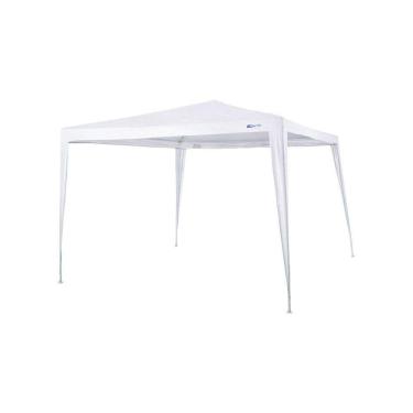 Imagem de Gazebo Desmontável Fiesta 3M X 3M com Estrutura em Aço Esmaltado e Teto Impermeável Branco Branco