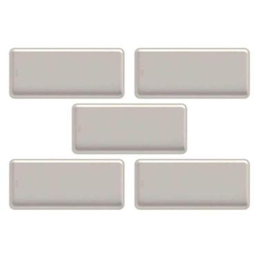 Imagem de Kit 5 Bandejas Plásticas Flow 34x15cm Servir Restaurante Buffet Ou Beg