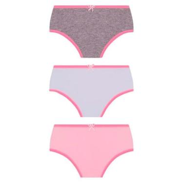 Imagem de Kit/3 Calcinha Lobinha Lupo 18101-089 kids Básica Algodão T. PP/G, M, 