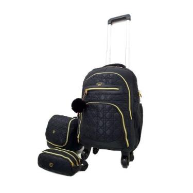 Imagem de Mochila Escolar Kit   de Roda Com Lancheira e Estojo MC4005 - Michele 