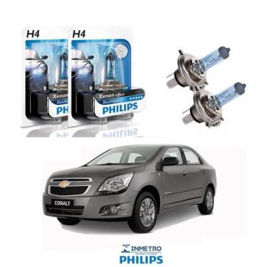 Imagem de Lâmpadas Farol GM Cobalt até 2015 Philips H4 BlueVision
