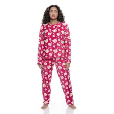 Imagem de Pijama Feminino Adulto Promoção Ultra Soft Manga Longa - Tere, Pink ur
