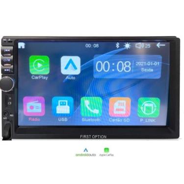 Imagem de Central Multimídia Universal 2 Din MP10 7 Pol Carplay AndroidAuto Sem 