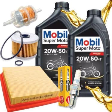 Imagem de Kit Revisão Tornado 250 Mobil 20w50 Filtros Vela Ngk - MOBIL / VEDAMOT
