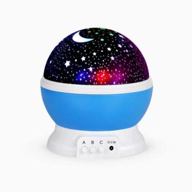 Imagem de Luminária Projetor Estrelas 360º Abajur Star Master Azul