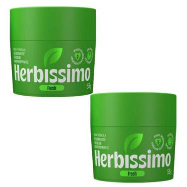 Imagem de Kit 2 Desodorante Cremoso Fresh Herbíssimo 55g - Dana Cosméticos
