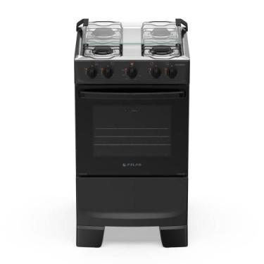 Imagem de Fogão Atlas com 4 Bocas Coliseum Plus Forno 48 Litros, Preto, Bivolt