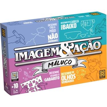 Imagem de Jogo de Tabuleiro Imagem e Acao Maluco com Desafios Especiais e Ampulheta Grow