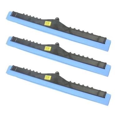 Imagem de Rodo De Plástico Dsr 60cm Duplo Sem Cabo Preto Kit 3, Rodo de Plastico