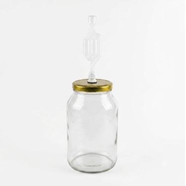 Imagem de Fermentador de Vidro c/ Tampa Airlock Vedação 3250ml - Gastrobel