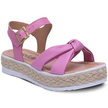 Imagem de Sandália Flatform Tratorada Infantil Com Nó 16.01 (29, Rosa)