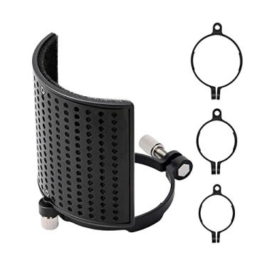Imagem de YIJU Escudo de isolamento de microfone profissional, filtro, absorção de som de microfone de estúdio para qualquer equipamento de gravação de microfone condensador