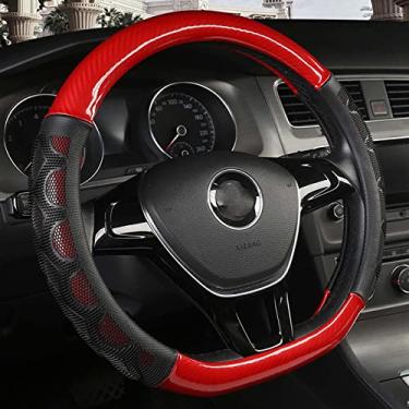 Imagem de ZKSMZS Capa do volante do carro em forma D, para VW GOLF 7 2015 POLO JATTA Passat Tiguan Para Nissan Qashqai J11 X-trail T32 2015-2017 2018