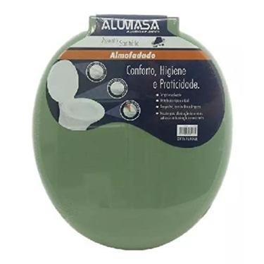 Imagem de Tampa De Vaso Sanitário Almofadado Universal Oval Verde - Alumasa