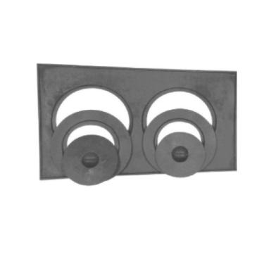 Imagem de Chapa Redução Fogão A Lenha 2 Furos Com Tampa - 32x54x29cm