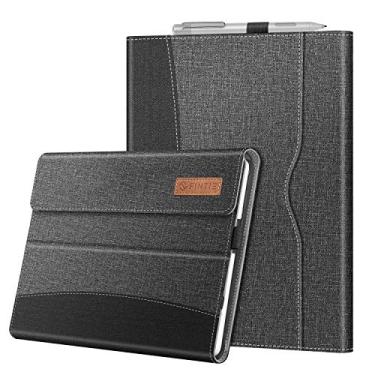 Imagem de Fintie Capa protetora para Microsoft Surface Go 3 2021 / Surface Go 2 2020 / Surface Go 2018 - Capa de negócios com vários ângulos com bolso, compatível com teclado tipo capa (cinza)