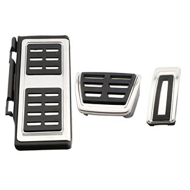 Imagem de Capa de pedal de carro Pedais de freio a gás Pedais de descanso de pé Tapetes protetores de pedal, apto para Skoda Rapid 2012 - 2021 LHD AT MT (com descanso)