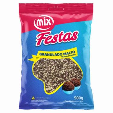 Imagem de Granulado Macio Mesclado Chocolate E Branco 500G - Mix Brigadeiro