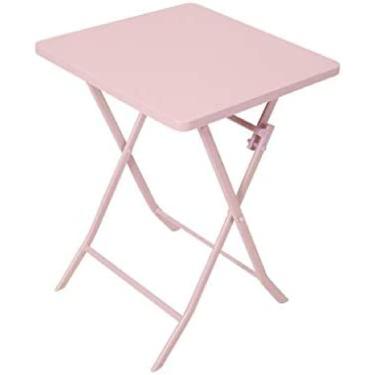Imagem de KRASS Mesa pequena para pátio, mesa de jantar pequena dobrável simples mesa de jantar quarto varanda mesas de centro para casa mesas de canto portáteis, rosa, #1, Collector88