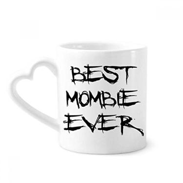 Imagem de Caneca Best Mombie Ever Words Family Bless Coffee Ceramic Drinkware copo de coração de vidro