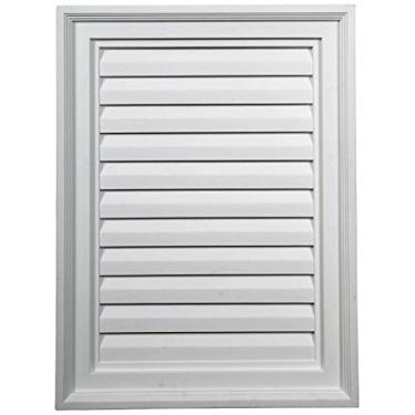 Imagem de Ekena Millwork GVVE18X16D ventilação de empena, 45 cm L x 40 cm A, branco preparado de fábrica