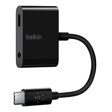 Imagem de Belkin Adaptador de áudio de 3,5 mm + USB-C da RockStar (adaptador de áudio USB-C para Note10, Pixel 3, Pixel 3XL, Ipad Pro e mais)