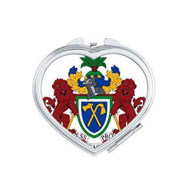 Imagem de Espelho com emblema nacional Gâmbia África para viagem, ampliação, portátil, bolso para maquiagem