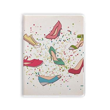 Imagem de Caderno com desenho colorido de salto alto com estampa de sapatos de salto alto e capa macia Diário