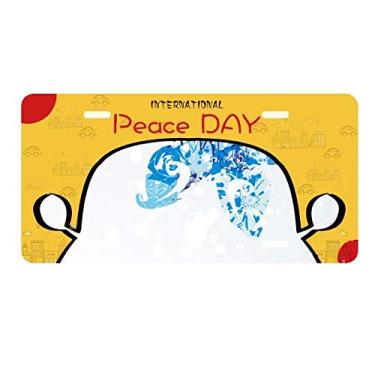 Imagem de DIYthinker Placa de carro de grafite flutuante borboleta azul celeste animal placa de carro decoração Dia da Paz