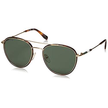 Imagem de Óculos de sol oval masculino Lacoste L102SND, Golden Beauty/verde, 51 mm