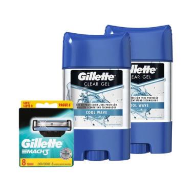 Imagem de Kit Desodorante Gillette Endurance Cool Wave Gel - Masculino 82G 2 Uni