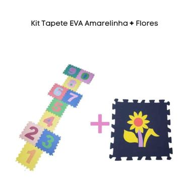 Imagem de Kit Tapete Eva Amarelinha + Flores