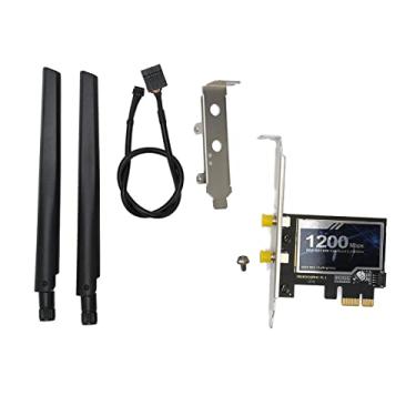 Imagem de Placa Ethernet PCIe, 300 Mbps Em Placa Ethernet PCI Express 2.4G 867 Mbps, Adaptador de Rede PCI Express para Chassi de Desktop